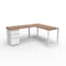We'Re It Connect It L-Shaped Desk, 77 in D X 30 in H, 60 in W X Thermally Fused Laminate DI60304824L1BBF-WH-WAL - alternate 6